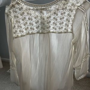 Cream linen top